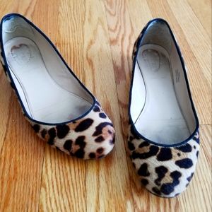 J. Crew Collection Calf Hair Leppard Ballet Flats Size 8